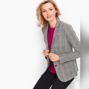 Talbots 'Aberdeen' Houndstooth Knit Blazer, Size 10